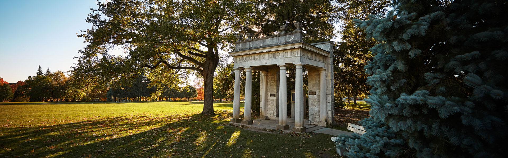 Portico in the summer