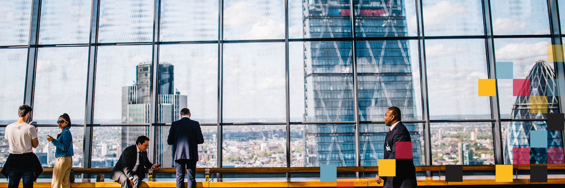 photo of people in a business building