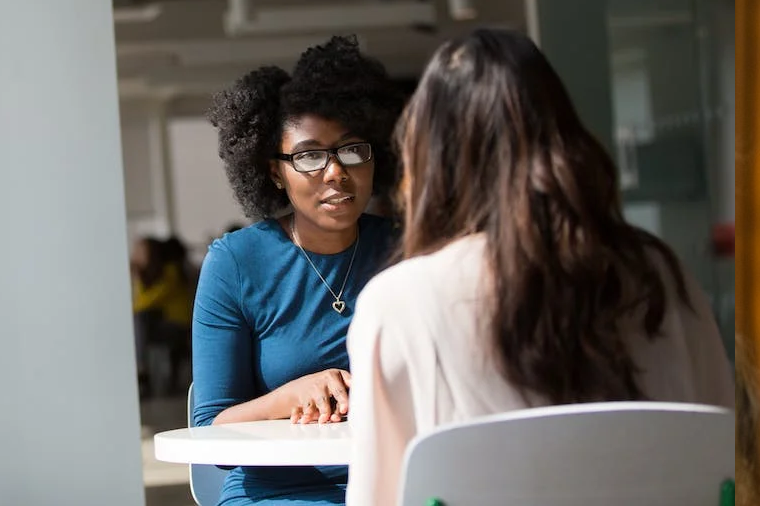 a student on a job interview