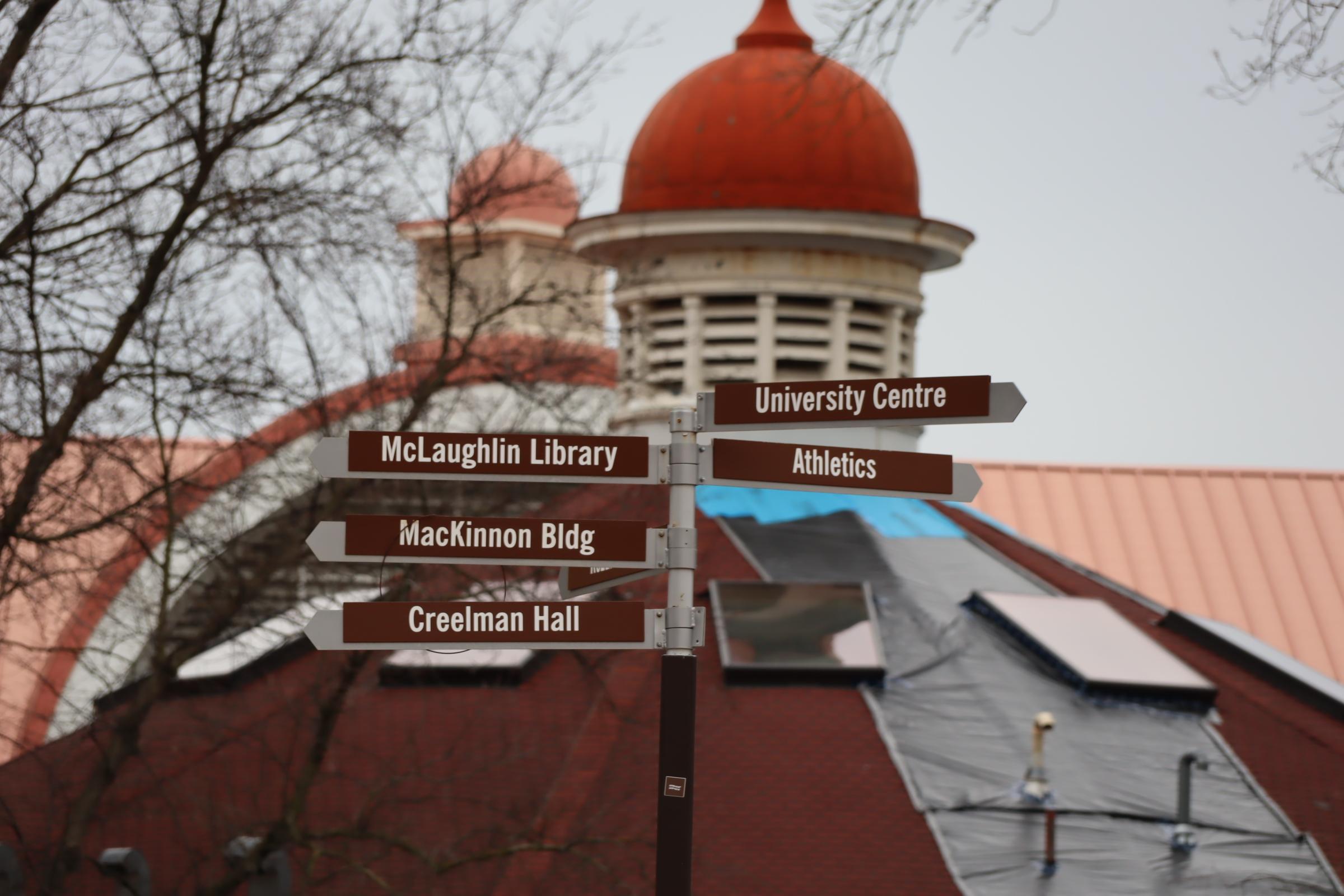 The Bullring with signs for the path