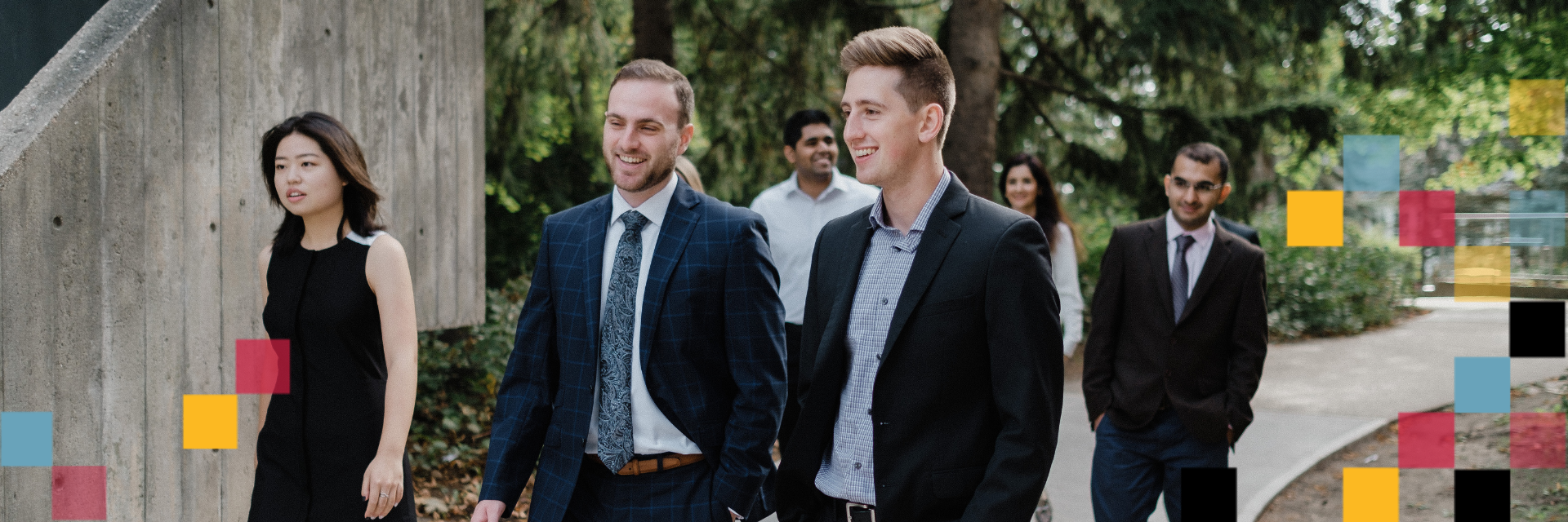 Group of people walking.