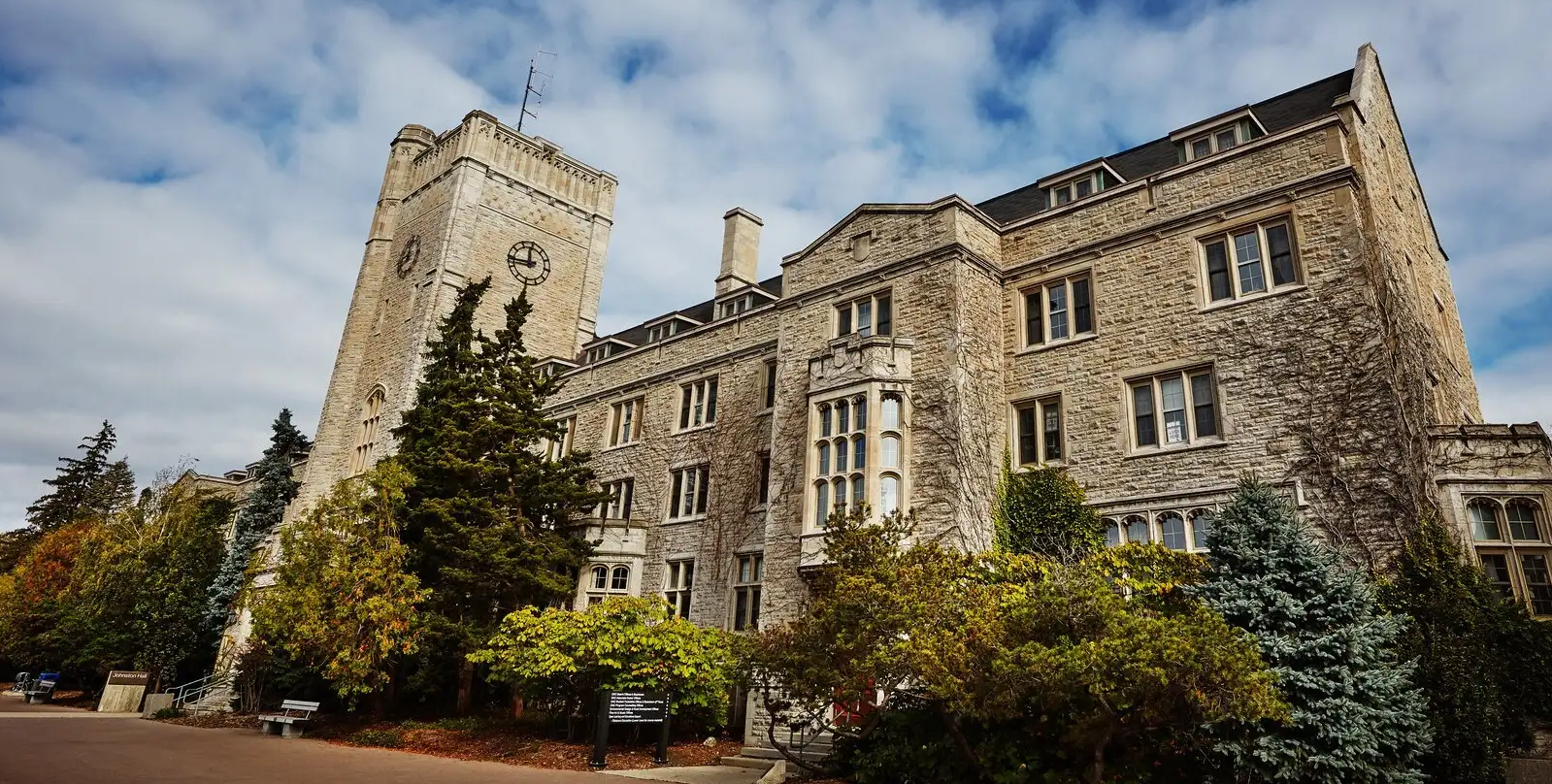 johnston hall in the summertime