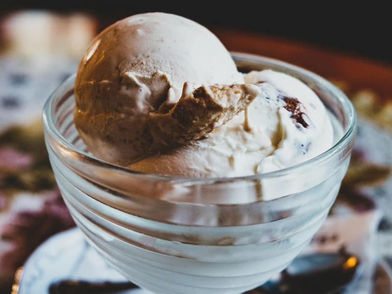 ice cream in a bowl