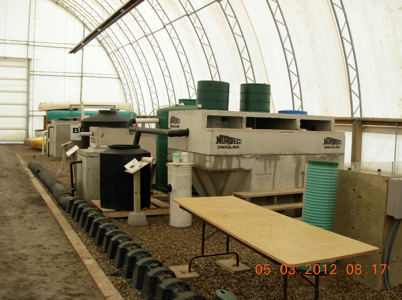 The ORWCs Ottawa demonstration site containing various distribution mechanisms.
