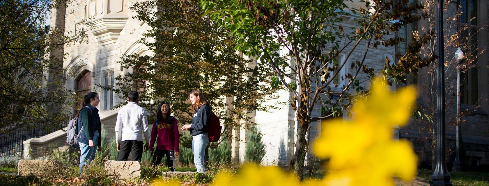 Students outside War Memorial