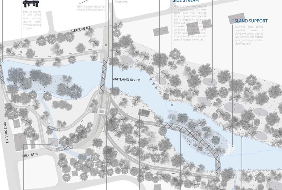 a blue print of a coastal redevelopment