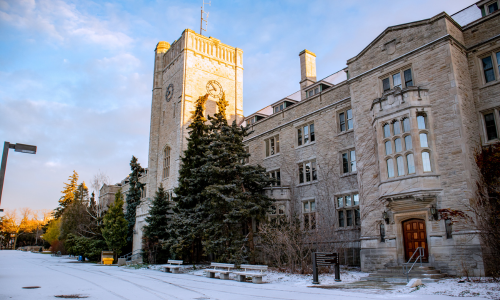 Johnston Hall in winter