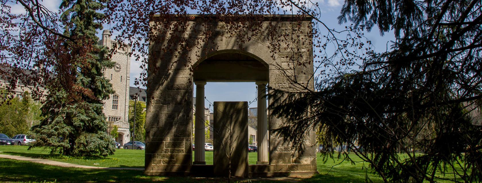 Back of Portico on Johnston Green.