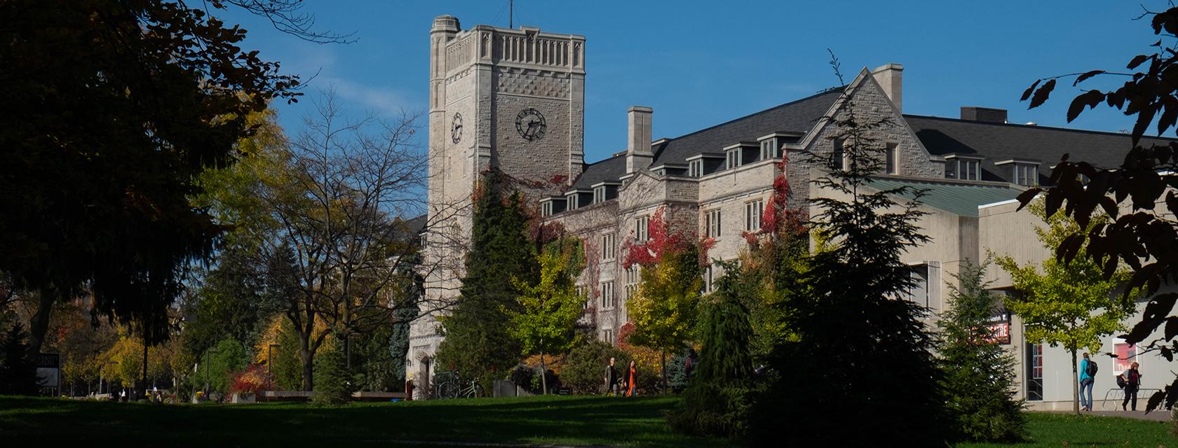 Johnston Hall in the summer season.