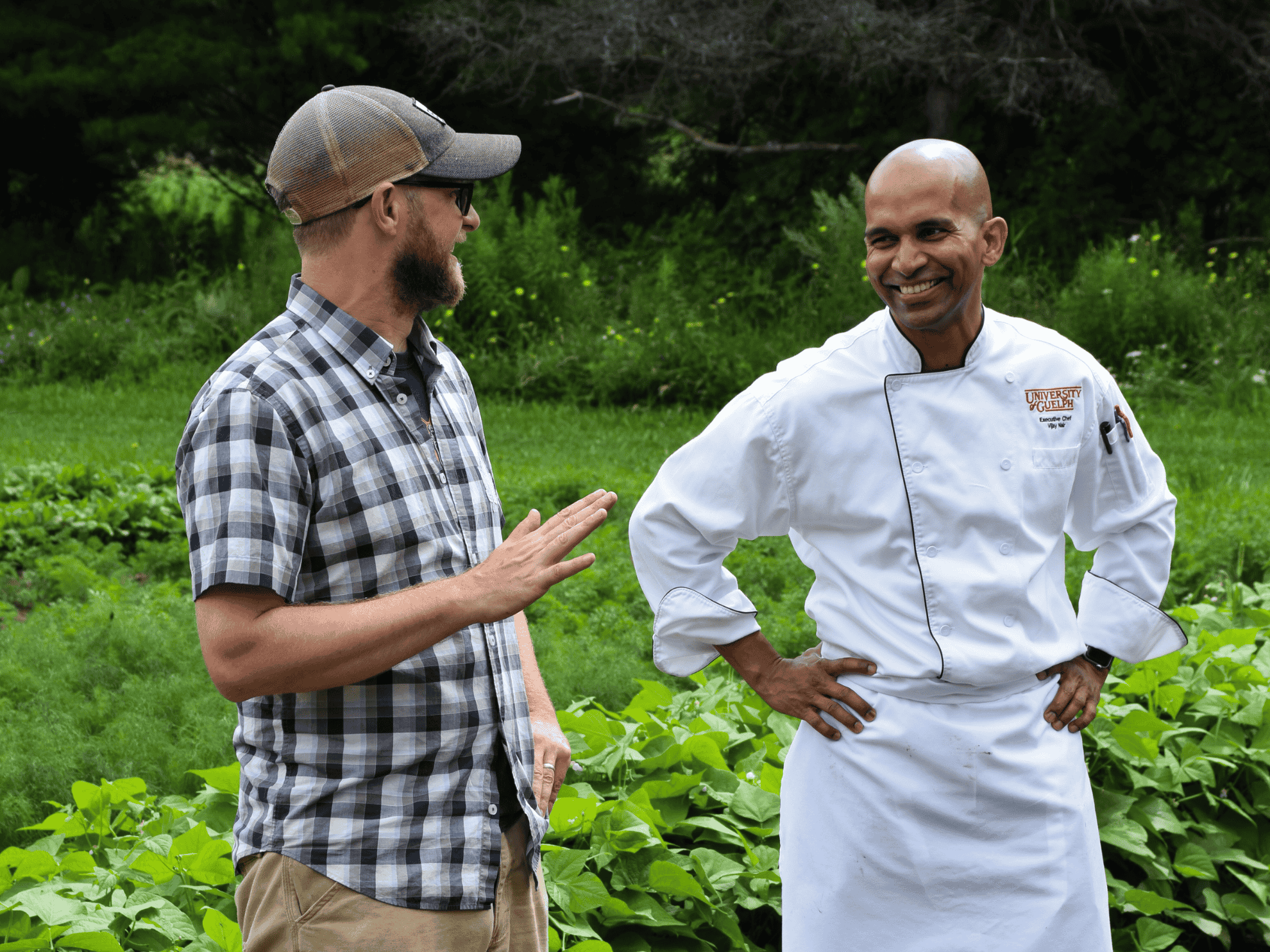 Vijay nair and mike smith at the farm