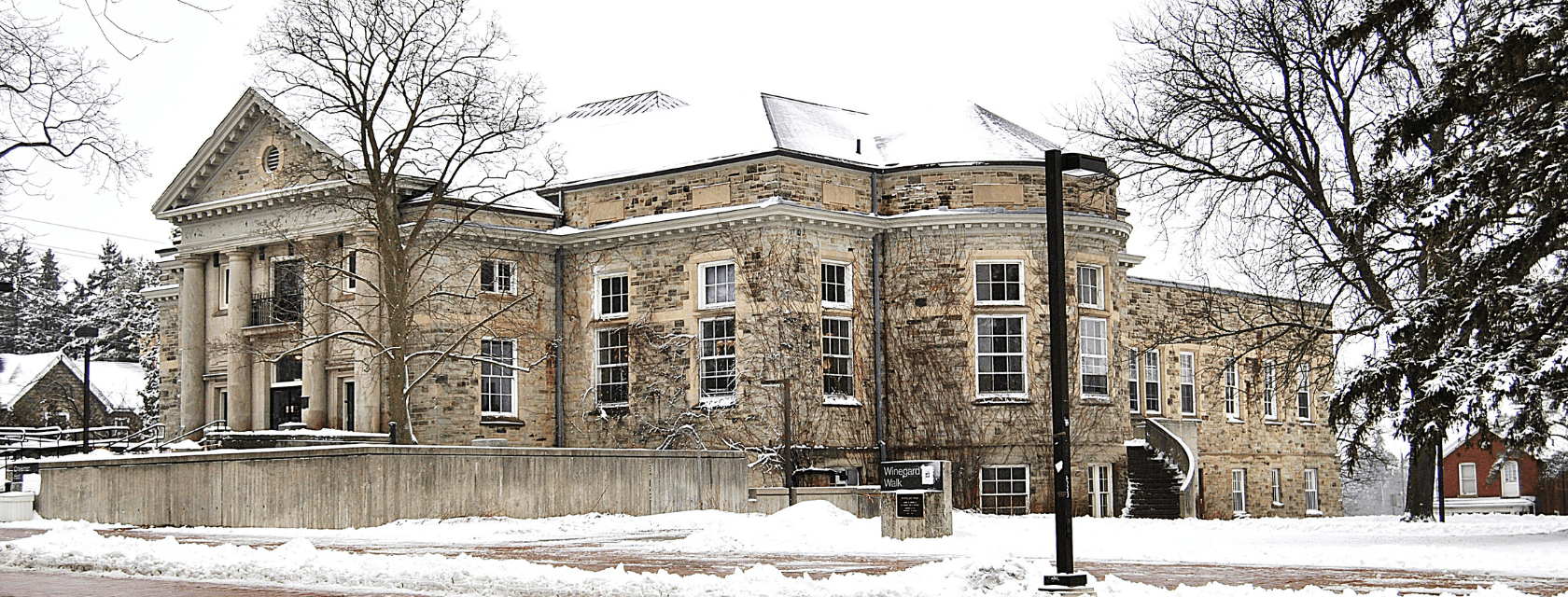 Creelman Hall in the snow
