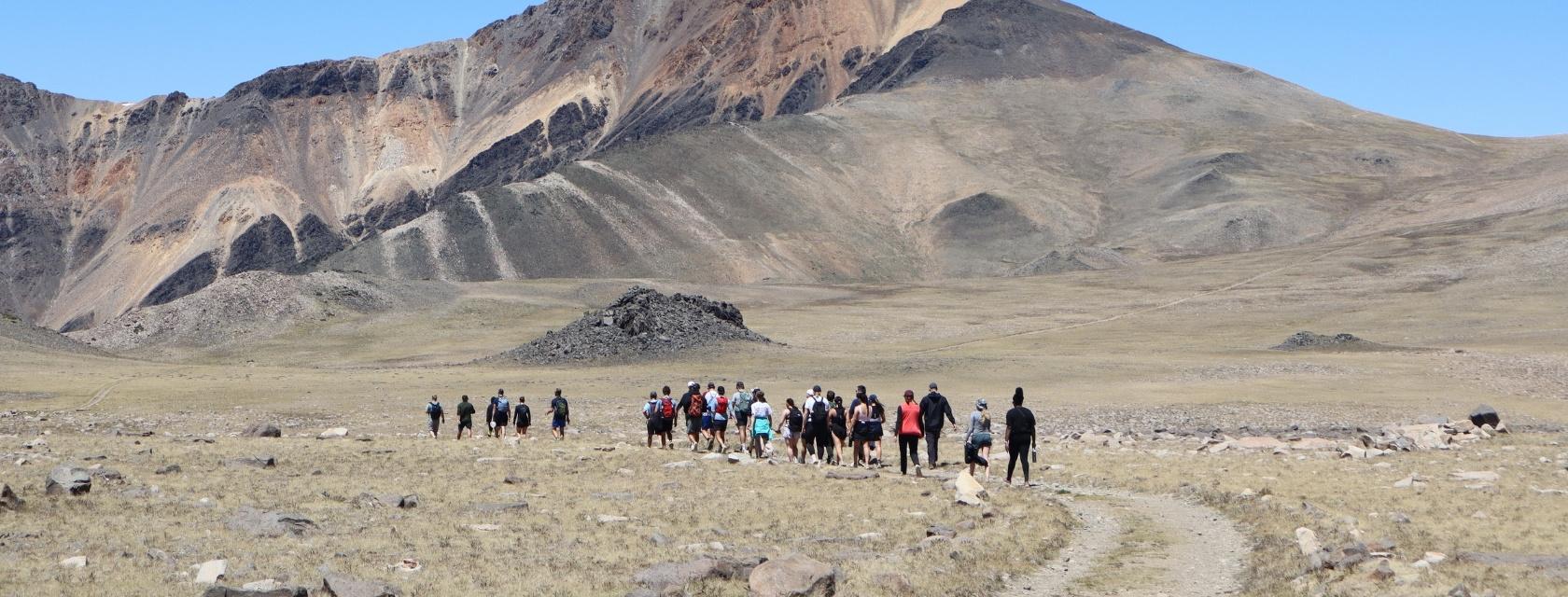 Researchers at a mountain in California