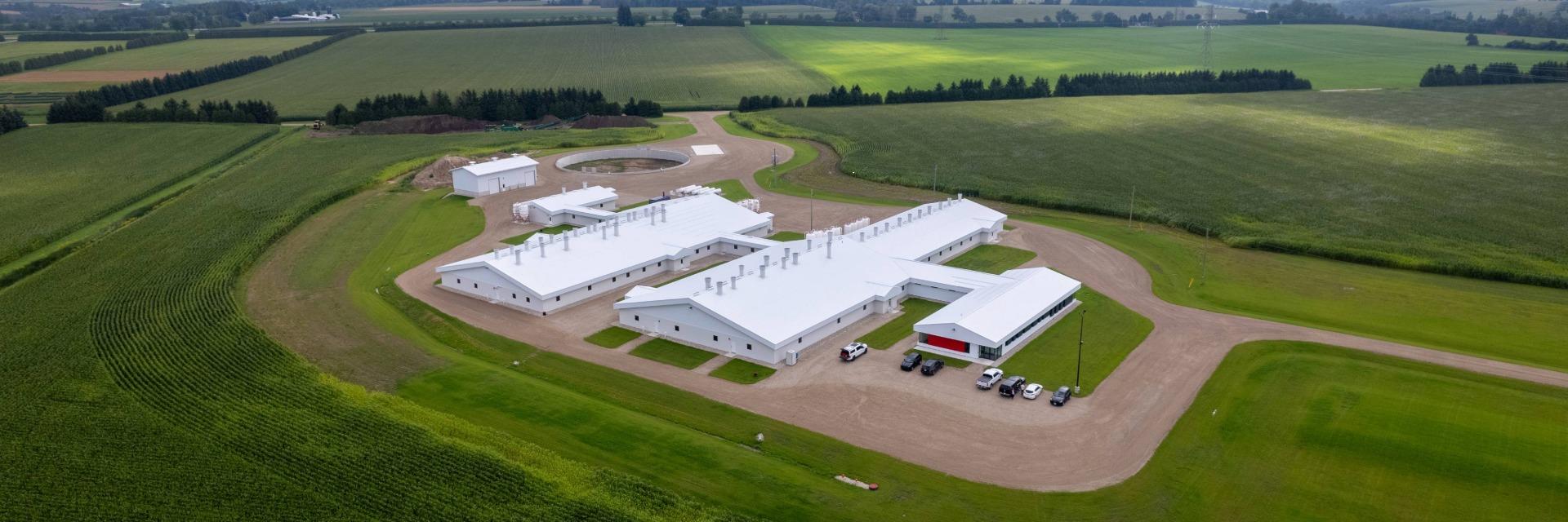Aerial view of the Ontario Swine Research Centre