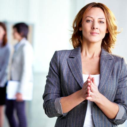 Female professional in a blazer.