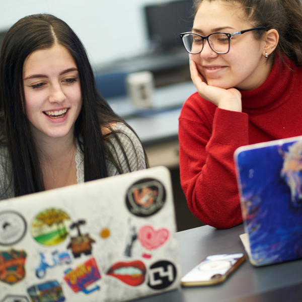students attending a virtual session
