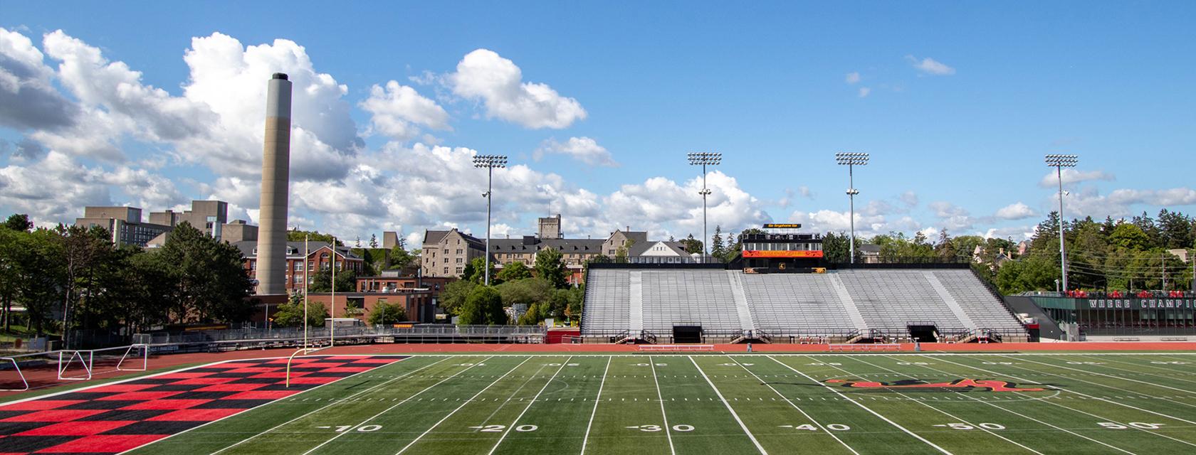 Gryphon football stadium on a sunny day.