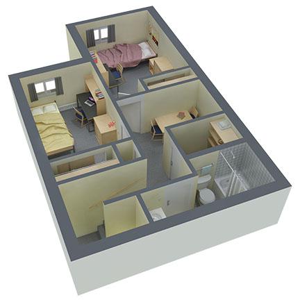 West Residence Second floor layout