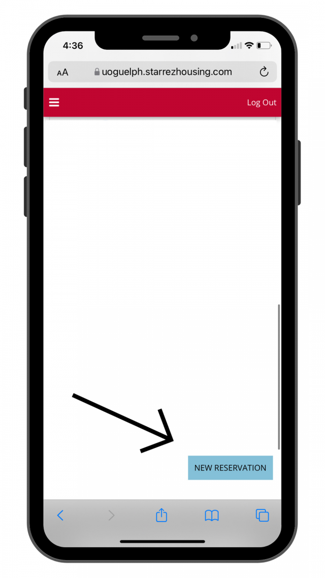 Guest Registration housing portal step 3