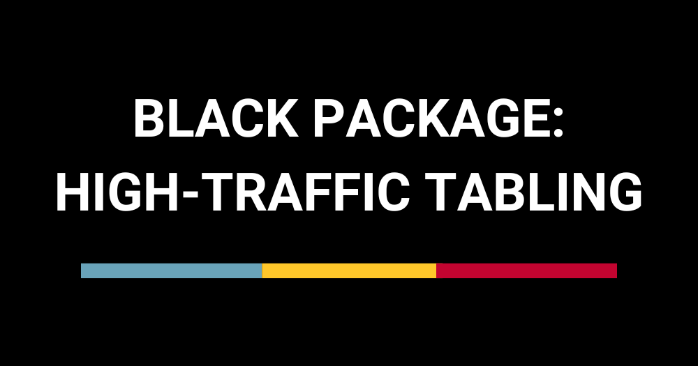 Black Package High-Traffic Tabling Banner