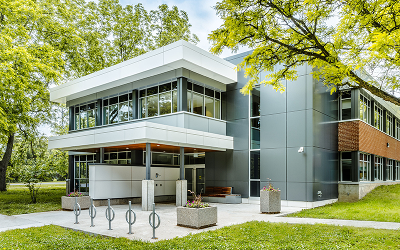 The front doors of the Maplewoods Centre