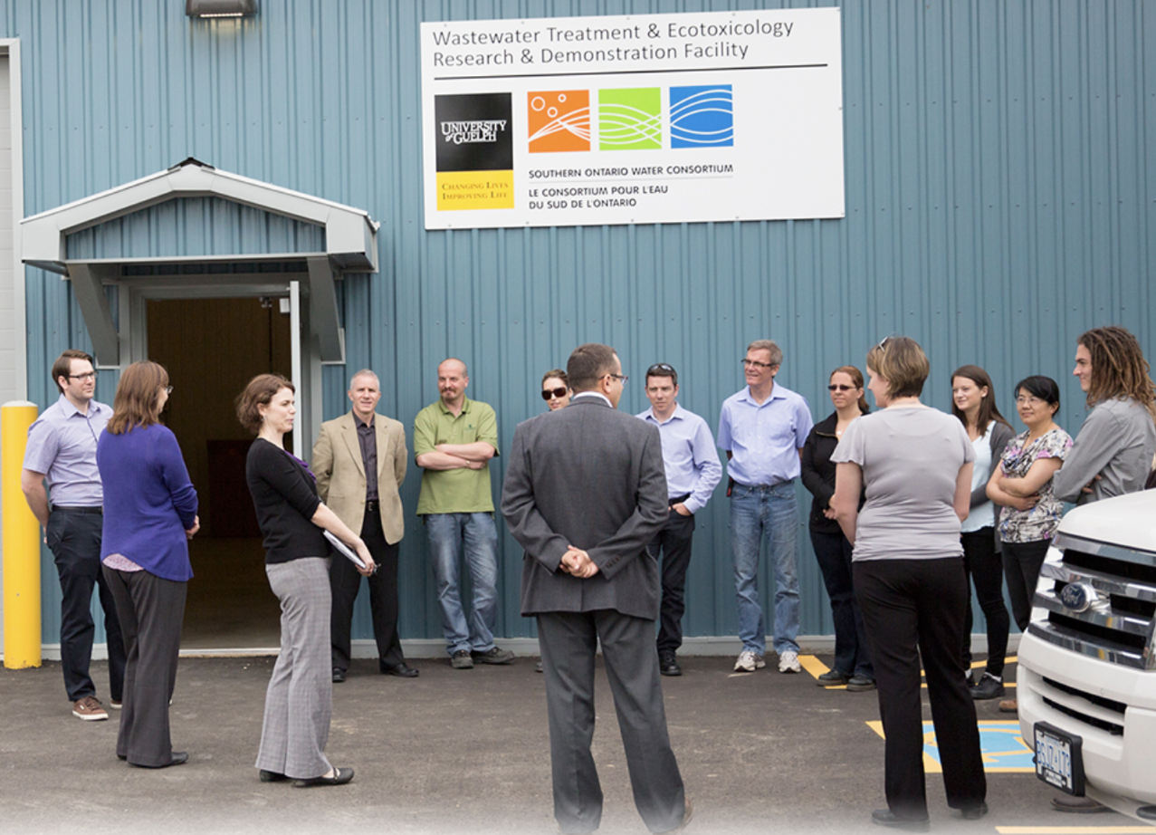 The tour of the University of Guelph's wastewater treatment plan.