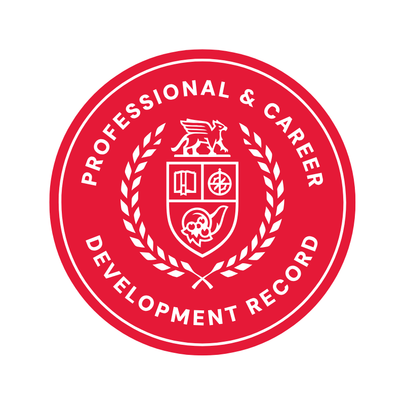 Professional & Career Development Record Badge.