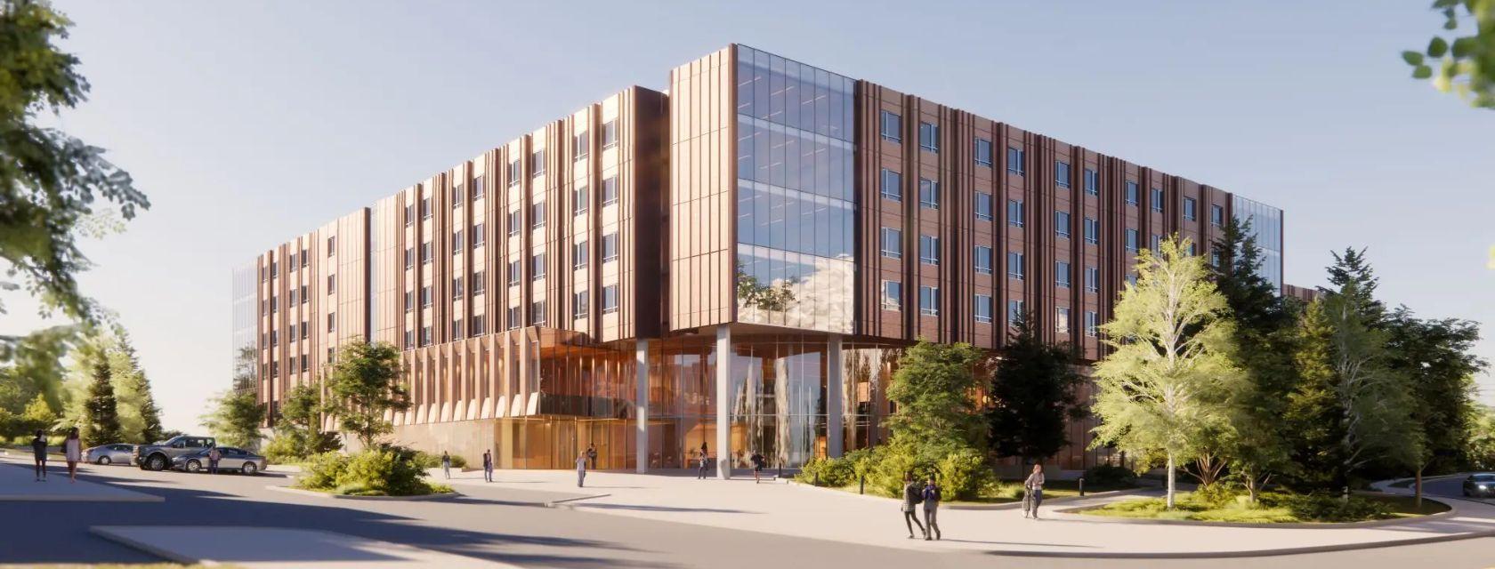 Artistic rendering of the new 78 college residence