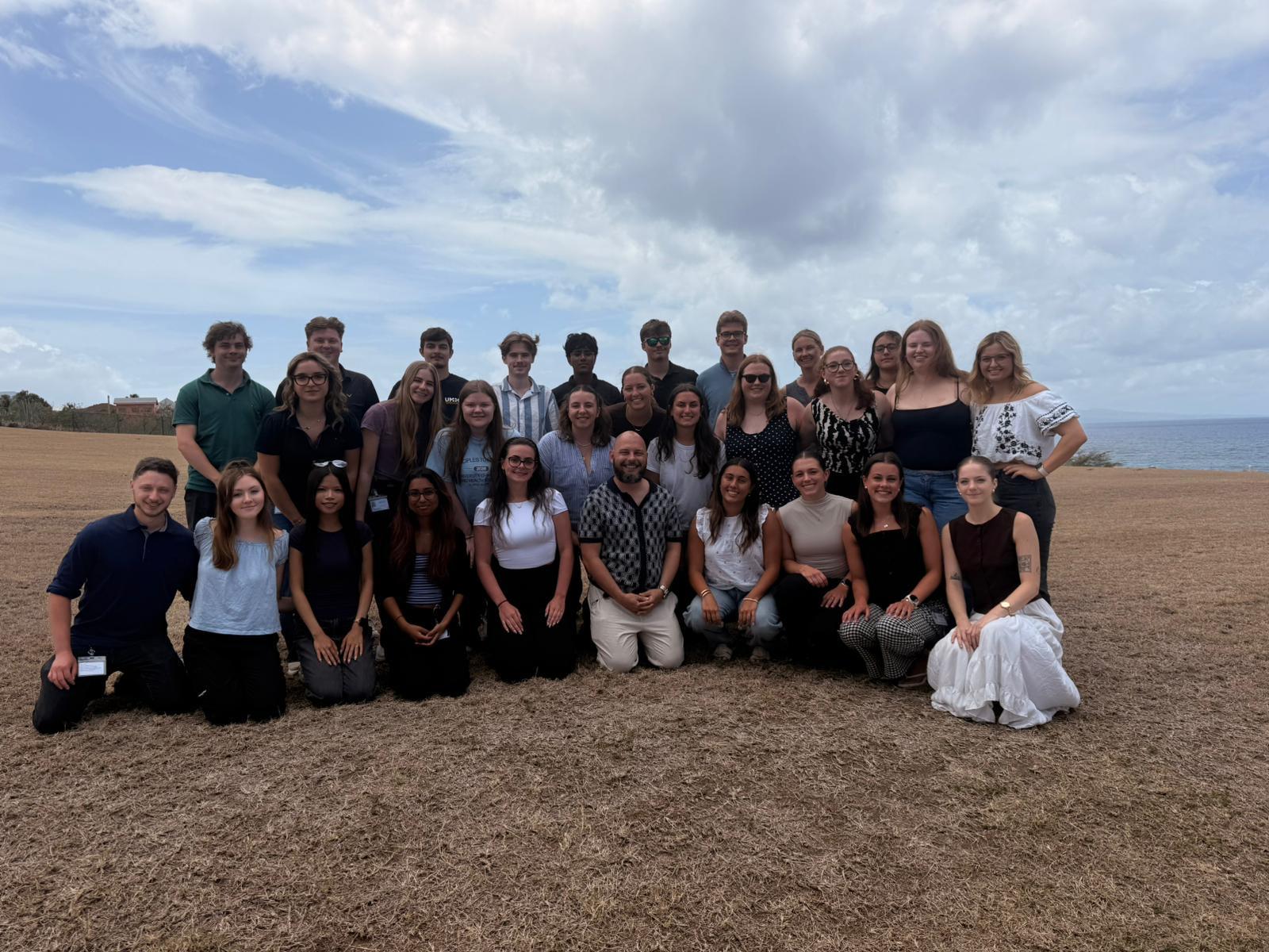Group photo of students in St. Kitts field school