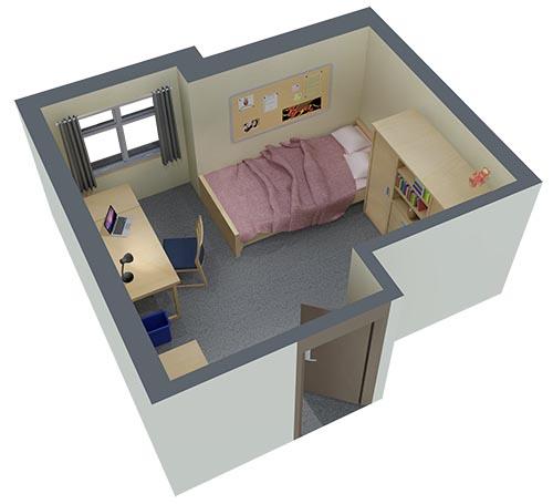 Residence East Village Townhouse Single Room Layout