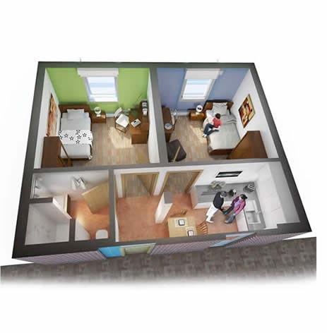 University of Guelph Residence Lambton Hall Suite Room Layout