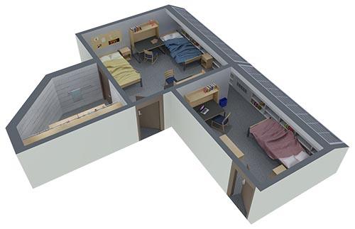 South Residence Triple Room Layout